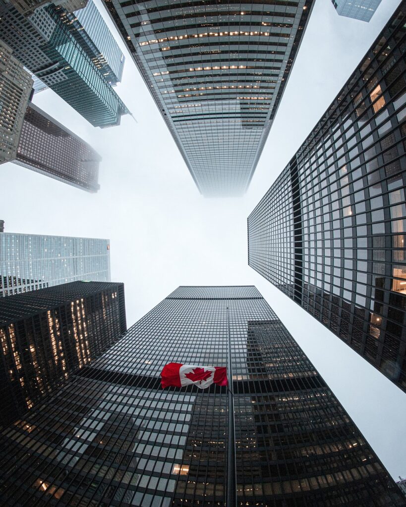 architecture, building, flag, toronto, canadianflag, urban, lookup, skyscraper, city, business, skyline, toronto, toronto, toronto, toronto, toronto, business, business